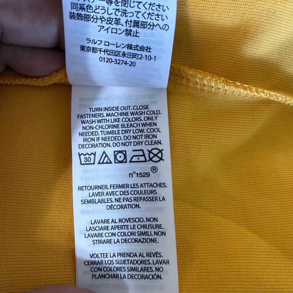 Polo Ralph Lauren Mens XXL Yellow Short Sleeve Full Zip Hoodie Pony 71088151 - Picture 7 of 8